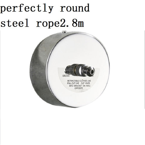 304 Stainless Steel Retractable Washing Line With Steel String Wire Rope Wall Mounted Clothesli No Punching Home Supply
