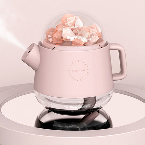 Rechargeable Battery Wireless Aroma Diffuser Salt Lamp Crystal Stone Magic Teapot Himalayan Salt Humidifier