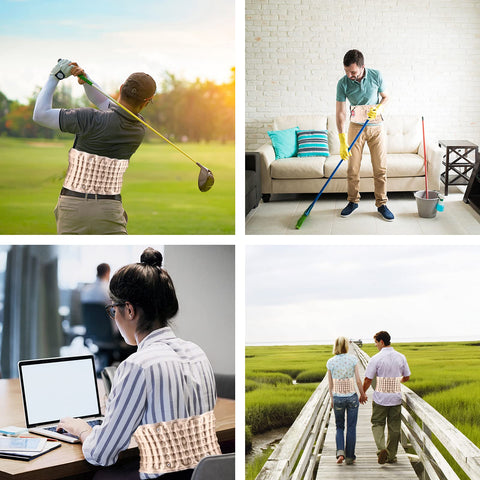 Back Decompression Lumbar Support Belt Waist Air Traction Brace Spinal Back Relief Belt Backache Pain Release Massager