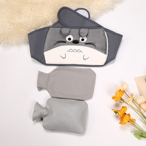 Warm Winter Hot Water Bottle Portbale High Quaility Hot Water Bag Three-piece Plush Waist Cover Belt Cute Animal