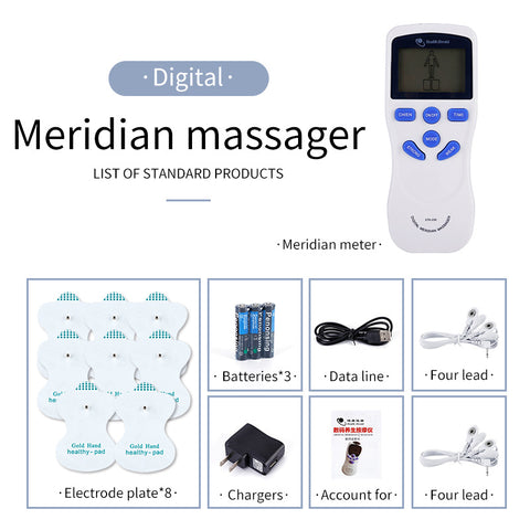 Double-hole Meridian Massager Double-output Meridian Massager Digital Meridian Mini Cervical Spine And Lumbar Spine Pulse Massager
