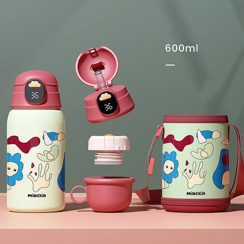 Wenxian Children's Insulation Stainless Steel Bouncing Lid Water Cup