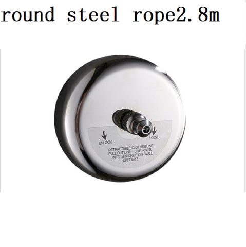 304 Stainless Steel Retractable Washing Line With Steel String Wire Rope Wall Mounted Clothesli No Punching Home Supply