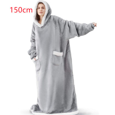 Winter TV Hoodie Large Thick Blanket Winter Warm Home Clothes Women Men Oversized Pullover With Pockets