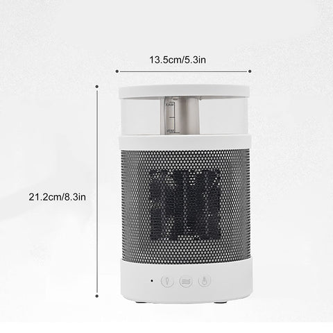 3 In 1 Space Heater Winter Fast Heating Electric Warmer Heating Fans Colorful Night Lights Small Heaters 400ML Air Humidifier