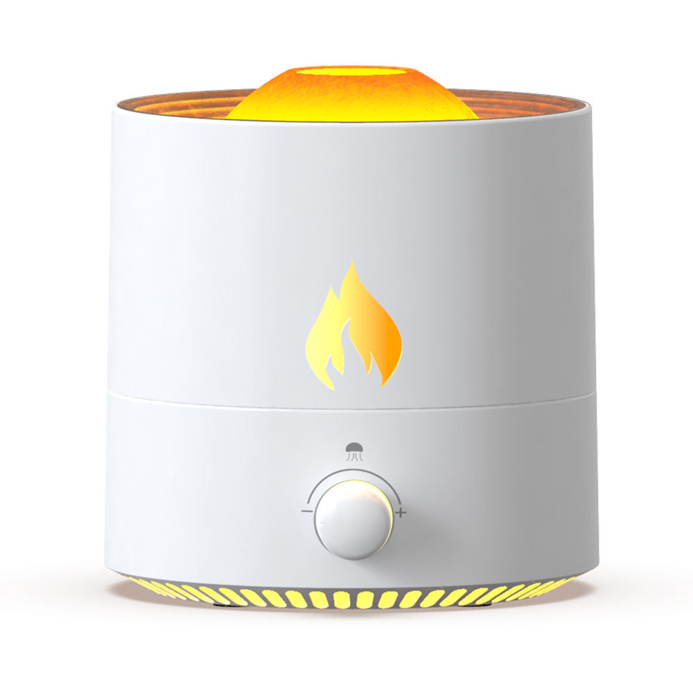 Amazon Top Office Custom Flame Night Light Aroma Diffuser 250ml Ultrasonic USB Fire Lamp Fragrance Jellyfish Air Humidifier