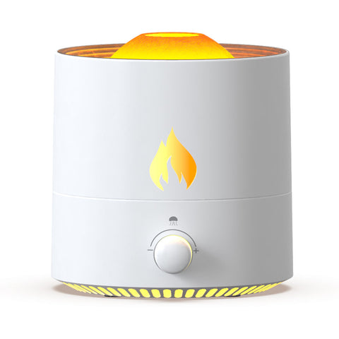 Amazon Top Office Custom Flame Night Light Aroma Diffuser 250ml Ultrasonic USB Fire Lamp Fragrance Jellyfish Air Humidifier