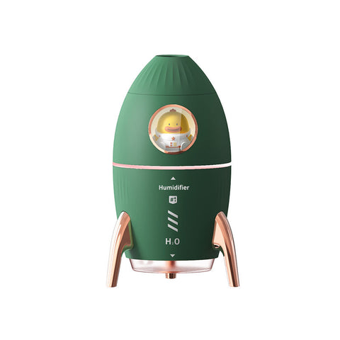 Latest 350ml Cute Kids Rocket Unique 7 Color LED Night Light USB Ultrasonic Cool Mist Diffuser Bedroom Air Humidifier