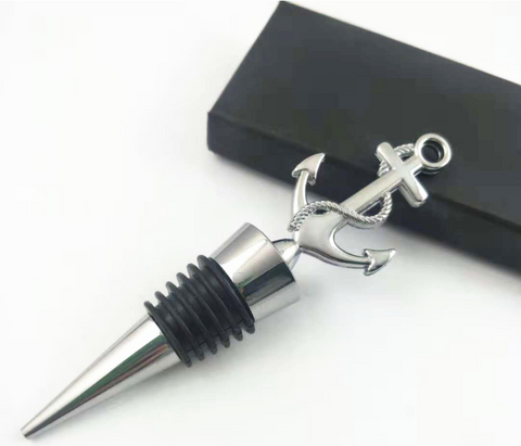 Manufacturer Sells Directly LOVE Ship Anchor Red Wine Stopper Creative Wine Stopper Zinc Alloy Bottle Stopper Fresh-keeping Stopper Christmas Gift