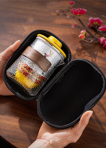 Ceramic Glass Portable Tea Set Tea Tea Water Separation Office Household