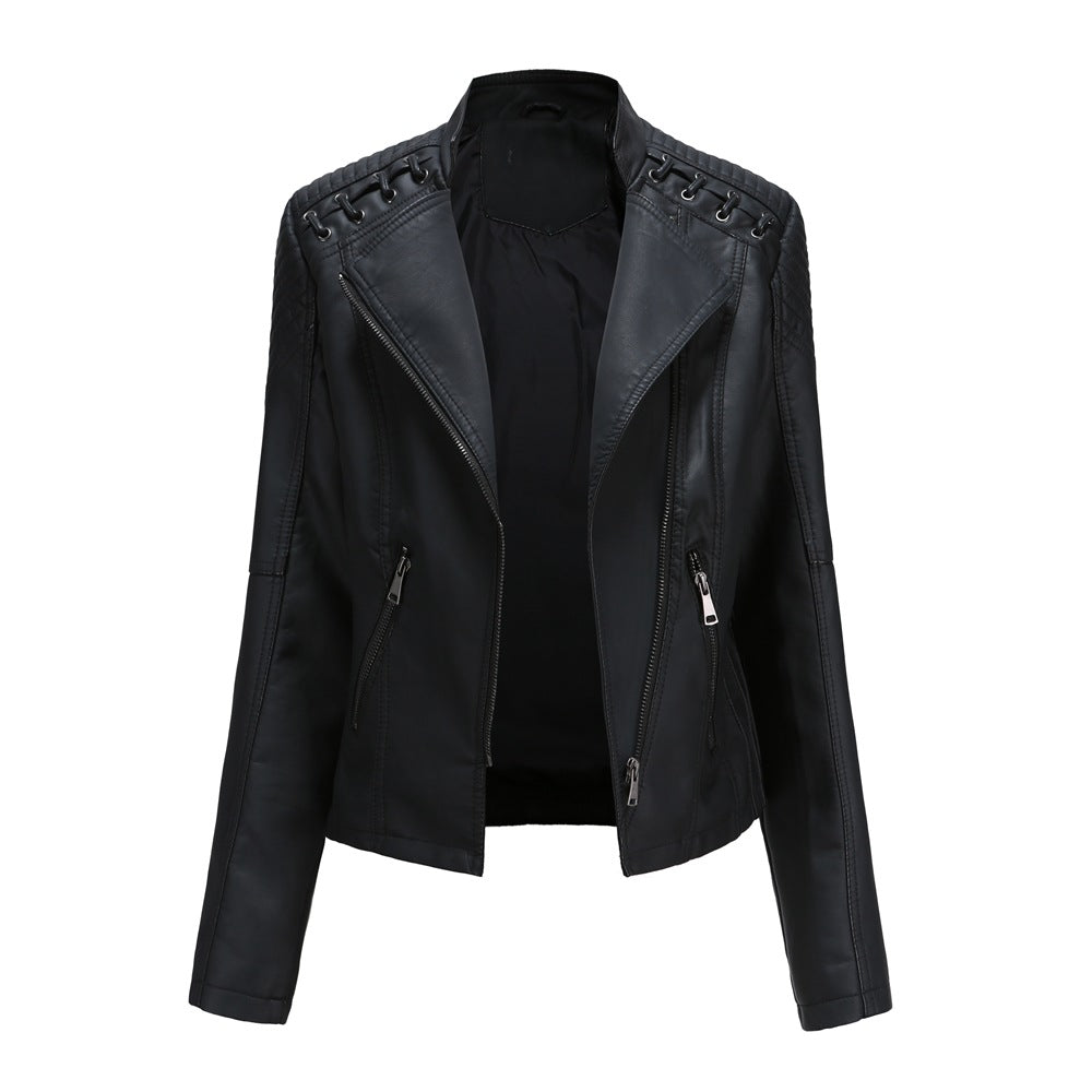 Faux Leather Jackets Women 2023 Spring Autumn Biker Coat Pu Motorcycle Suit Female Loose Streetwear Coat