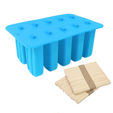 10 Consecutive Ice Cream Ice Cream Molds Silicone Ice Tray Creative Popsicle Sharpener Kitchen Tool