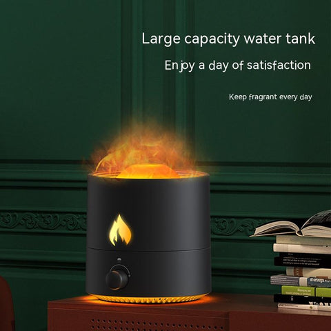 Amazon Top Office Custom Flame Night Light Aroma Diffuser 250ml Ultrasonic USB Fire Lamp Fragrance Jellyfish Air Humidifier