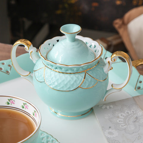 Coffee Cup And Saucer Set Ceramic Light Luxury Bone China Flower Tea Cup And Tray