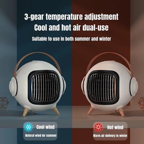 Mini Electric Heaters Winter Personal Space Room PTC Ceramic Quick Heating Portable Desktop Fan Astronaut Heaters For Home Office
