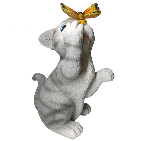 Creative Resin Cat Solar Sculpture Ornaments Outdoor Villa Courtyard Statue Crafts Garden Micro Landscape Decoration Accessories