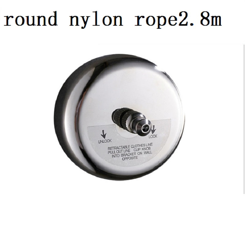 304 Stainless Steel Retractable Washing Line With Steel String Wire Rope Wall Mounted Clothesli No Punching Home Supply