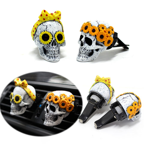 Car Air Freshener Vent Clip Car Aromatherapy Perfume Ghost Air Vent Two-Piece Car Interior Ornaments