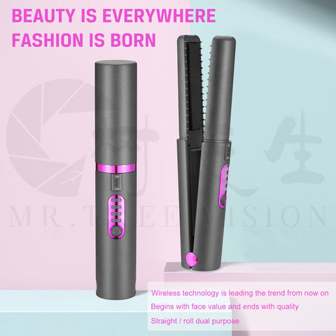 New Arrivals 2022 USB Charge Mini Wireless Travel Iron Ceramic Home Hair Straightener Machine