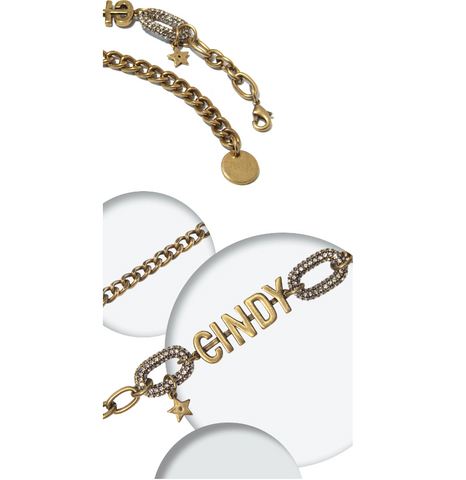 European And American Fashion Trend With Diamond Bronze Chain Bracelet