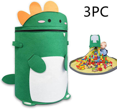 Felt Storage Bag Toy Play Mat 2 In 1 Pull Rope