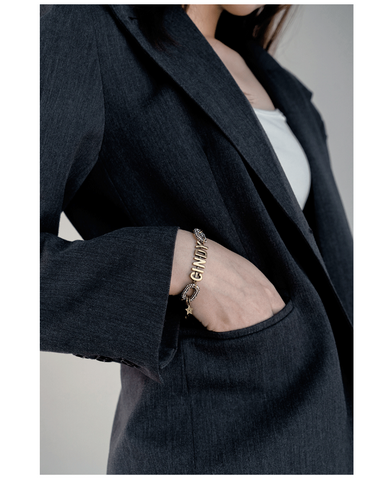 European And American Fashion Trend With Diamond Bronze Chain Bracelet