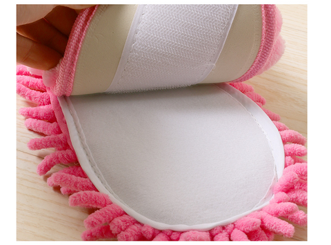 New Fluffy Striped Lazy Floor-scrubbing Slippers