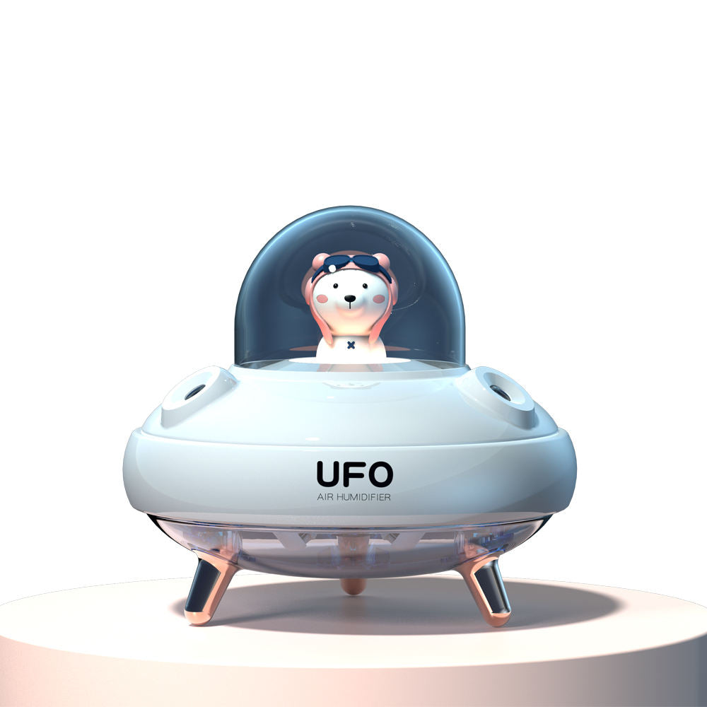 400ml Air Humidifier Cute Beer 7-colour Light Humidifier Moisturizing Double Spray Bedroom H2o Ufo Humidifier