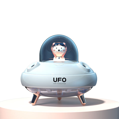 400ml Air Humidifier Cute Beer 7-colour Light Humidifier Moisturizing Double Spray Bedroom H2o Ufo Humidifier