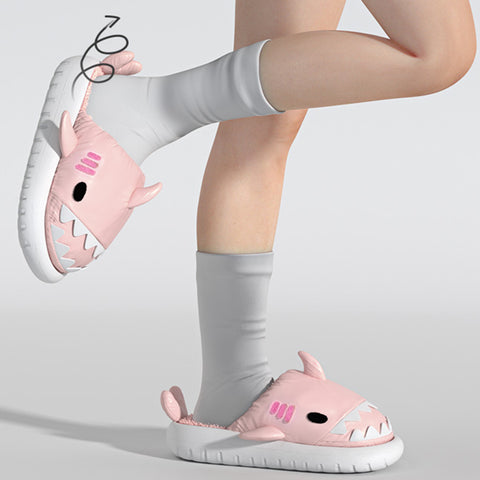 Winter Shark Slippers Detachable House Shoes For Women