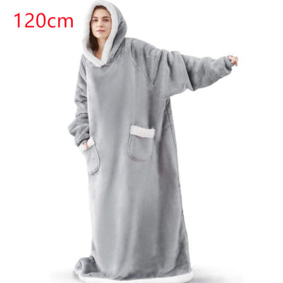 Winter TV Hoodie Large Thick Blanket Winter Warm Home Clothes Women Men Oversized Pullover With Pockets
