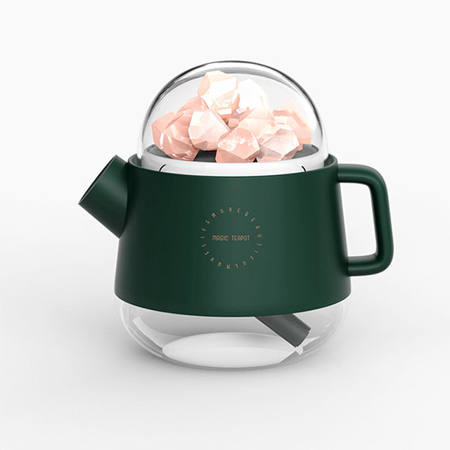 Rechargeable Battery Wireless Aroma Diffuser Salt Lamp Crystal Stone Magic Teapot Himalayan Salt Humidifier
