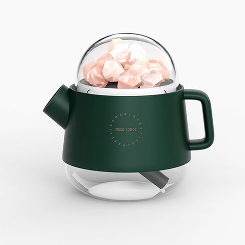 Rechargeable Battery Wireless Aroma Diffuser Salt Lamp Crystal Stone Magic Teapot Himalayan Salt Humidifier