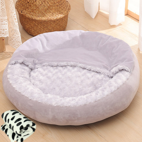 Warm Winter Semi Enclosed Kennel Round Pet