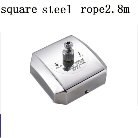 304 Stainless Steel Retractable Washing Line With Steel String Wire Rope Wall Mounted Clothesli No Punching Home Supply