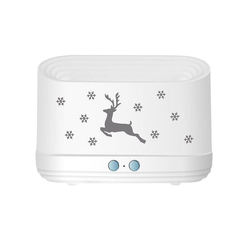 Electric Elk Flame Aroma Diffuser 300ml Mute Household Mini Atmosphere Lamp Christmas Home Decorations