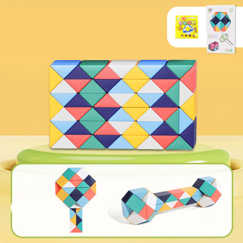 Snake Twist Cube Stress Relief Educational Toys Children Gifts Magic Snake Ruler Puzzle Folding Educational