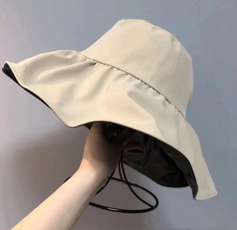 Women's Sunscreen Hat Korean Version Of Black Rubber UV Protection Hat