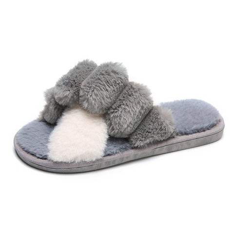 Warm Fashionable Women's Winter Home Slippers Cute Autumn Warmth Thick Plush Non-Slip Leisure Shoes Soft Bedroom Floor Slipper
