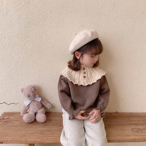 Girls' Knitted Sweaters For Autumn And Winter New Thick Pullover Sweater