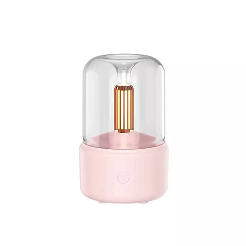 120ML Candle Lamp Aroma Diffuser Air Humidifier Electric Aromatherapy Diffusor Flame Humidicador USB Desktop Decor Night Light