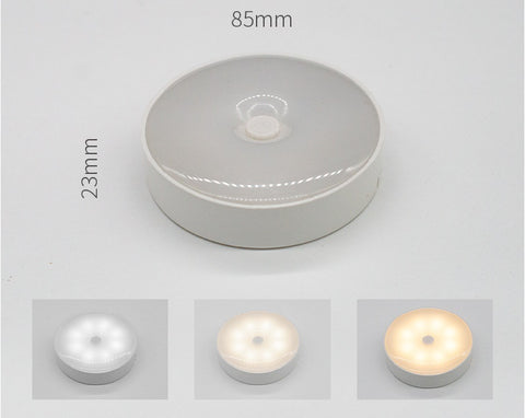 Small Size Night Light Motion Sensor LED Light USB Chargeable Lamp For Dormitory Kitchen Bedroom Stairs Hallway Cabinet Closet Wardrobe