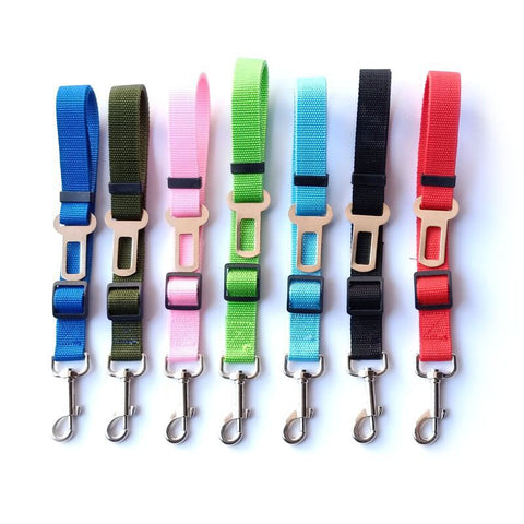 Adjustable Pet Cat Dog Car Seat Belt Pet Seat Vehicle Dog Harness Lead Clip Safety Lever Traction Dog Collars Dogs Accessoires