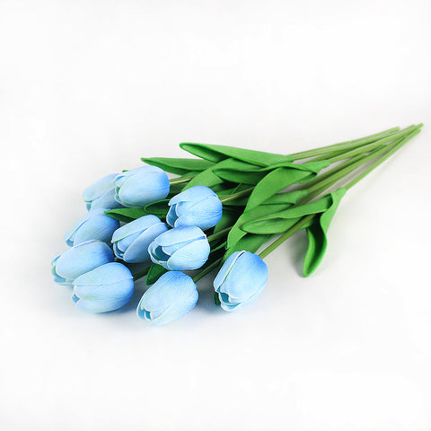 Hand Holding Silk Flower PU Mini Tulip Simulation Flower Wedding Family INS Style