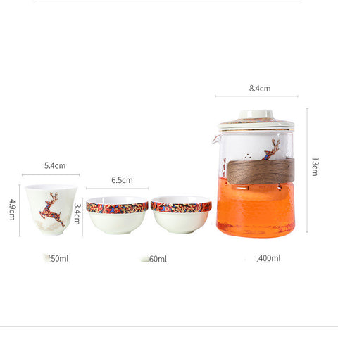 Ceramic Glass Portable Tea Set Tea Tea Water Separation Office Household
